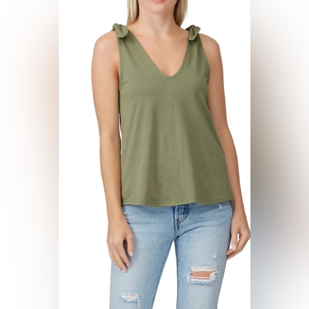 Joie | Coman | Tie Shoulder Tank | Olive Green | L